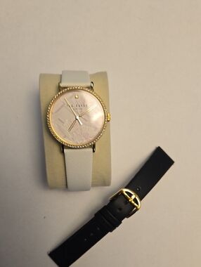 Ted Baker London Phylipa Floral Dial White Strap With Black Strap